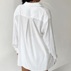 Damen Loungewear-Set mit lässiger Button-Up Bluse und komfortablen Shorts R&B