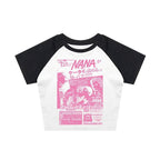 Damen Crop-Top mit kreativem grafischen Druck R&B