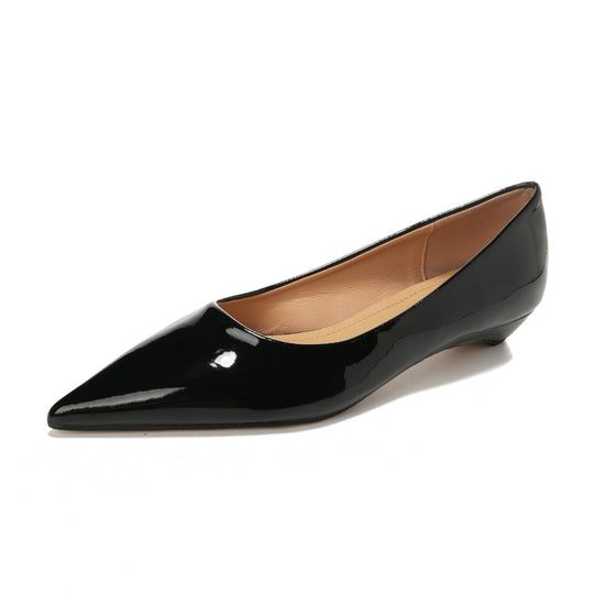 Damen spitze Ballerinas mit glänzendem Lackfinish und elegantem Design R&B