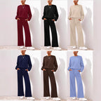 Damen Komfortabler Sweatsuit mit weitem Bein und lässigem Schnitt R&B