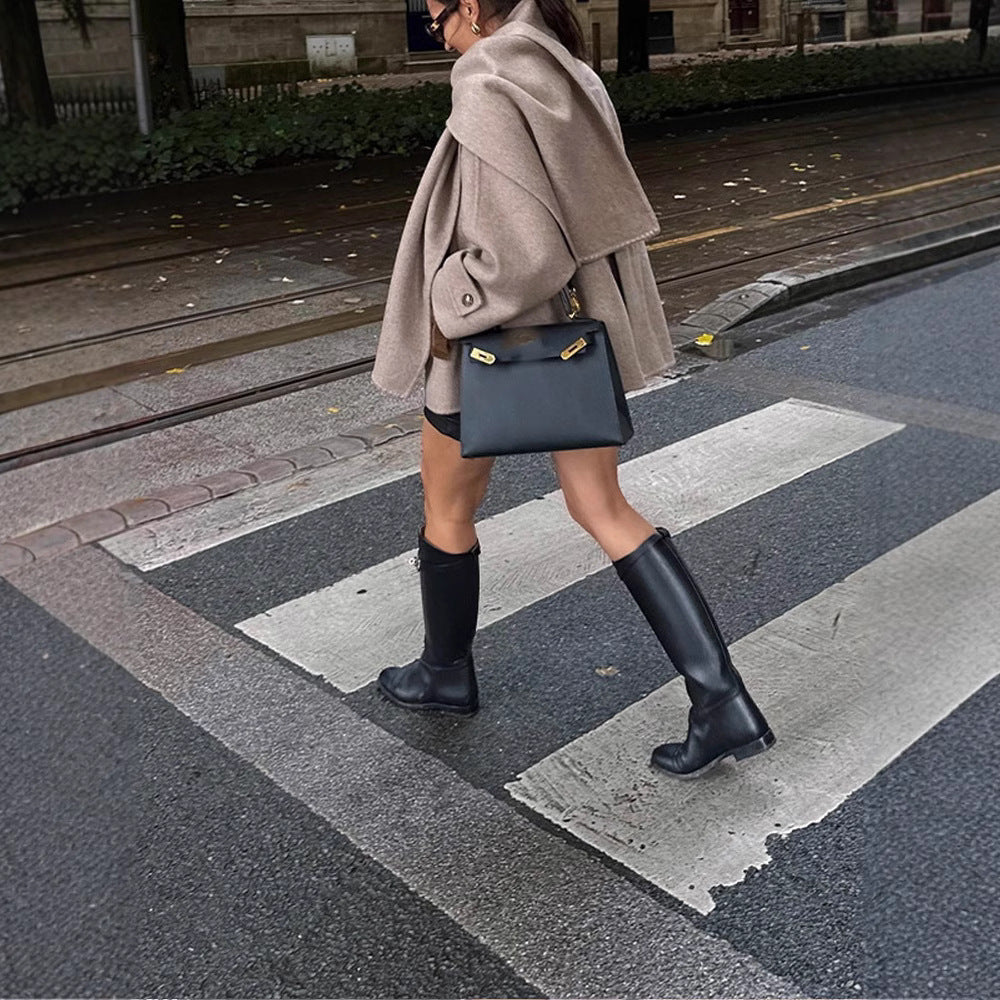 Damen modische Freizeitjacke aus hochwertigen Materialien mit praktischem Revers R&B