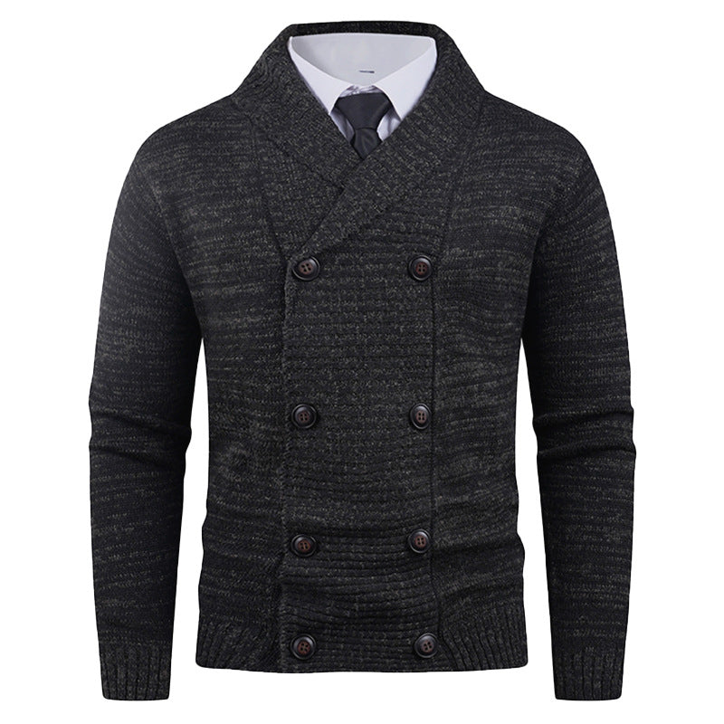 Herren Strickjacke mit doppelter Knopfleiste und feiner Struktur R&B