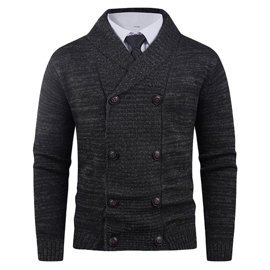 Herren Strickjacke mit doppelter Knopfleiste und feiner Struktur R&B
