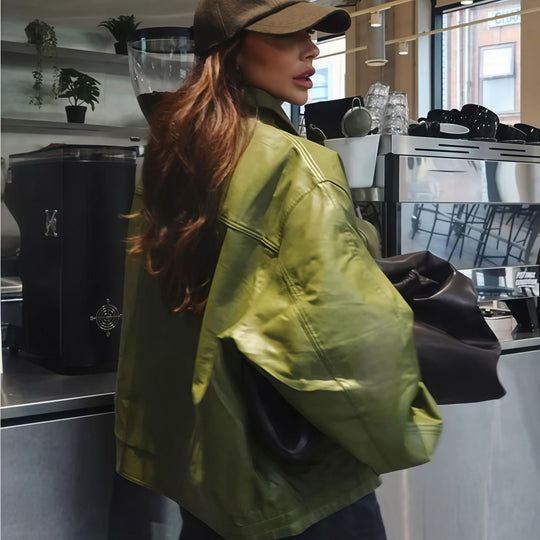 Damen lässige Oversized-Jacke R&B