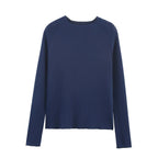 Damen lässiges Langarmshirt aus weicher Baumwolle mit lässigem Schnitt