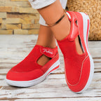 Damen Atmungsaktive Slip-On Sportschuhe mit verstellbarem Klettverschluss R&B