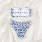 Damen Bandeau-Bikini mit raffinierten Rüschendetails R&B