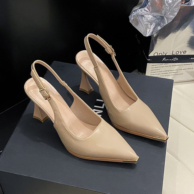 Damen Slingback Pumps mit spitzem Zehenbereich und elegantem Blockabsatz R&B