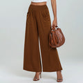 Damen Weit geschnittene Palazzo-Hose mit elastischem Bund und praktischen Taschen R&B