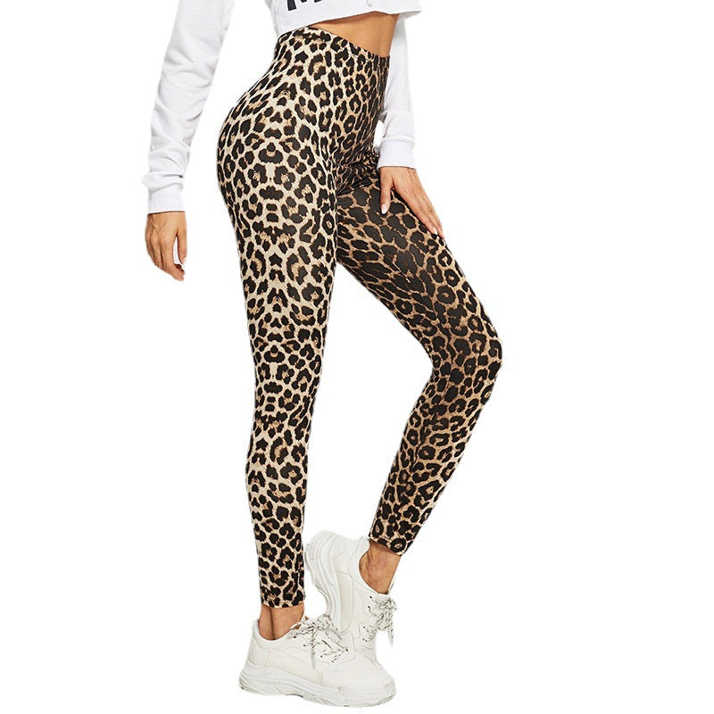 Damen Elegante Leggings im modischen Leopardenmuster R&B