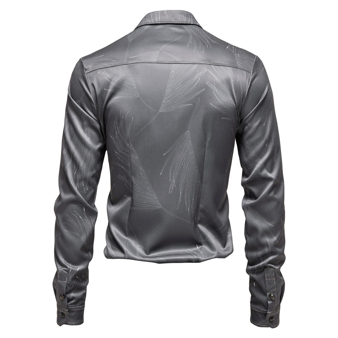 Herren Hemd mit elegantem Muster und modernem Glanz R&B