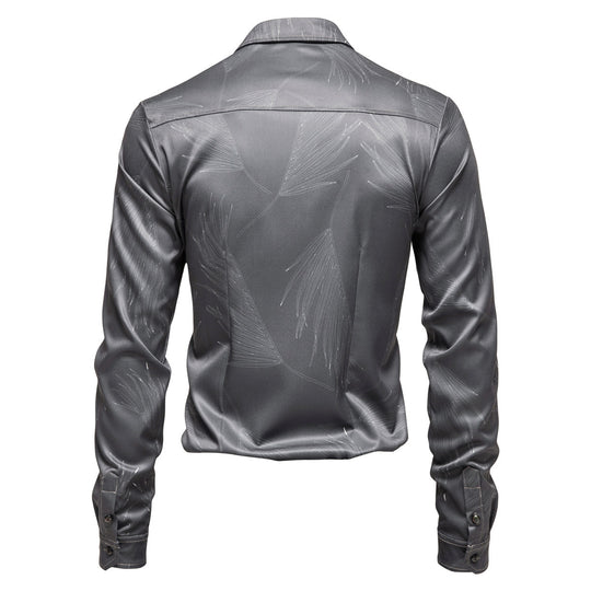 Herren Hemd mit elegantem Muster und modernem Glanz R&B