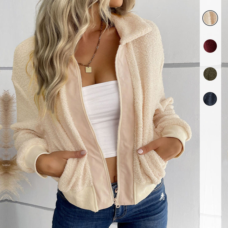 Damen kuschelige Fleecejacke R&B