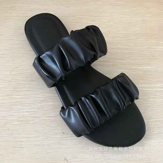 Damen komfortable Riemchensandalen mit elegantem Rüschendesign R&B