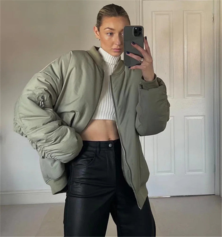 Damen Oversize-Pufferjacke R&B