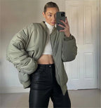Damen Oversize-Pufferjacke R&B