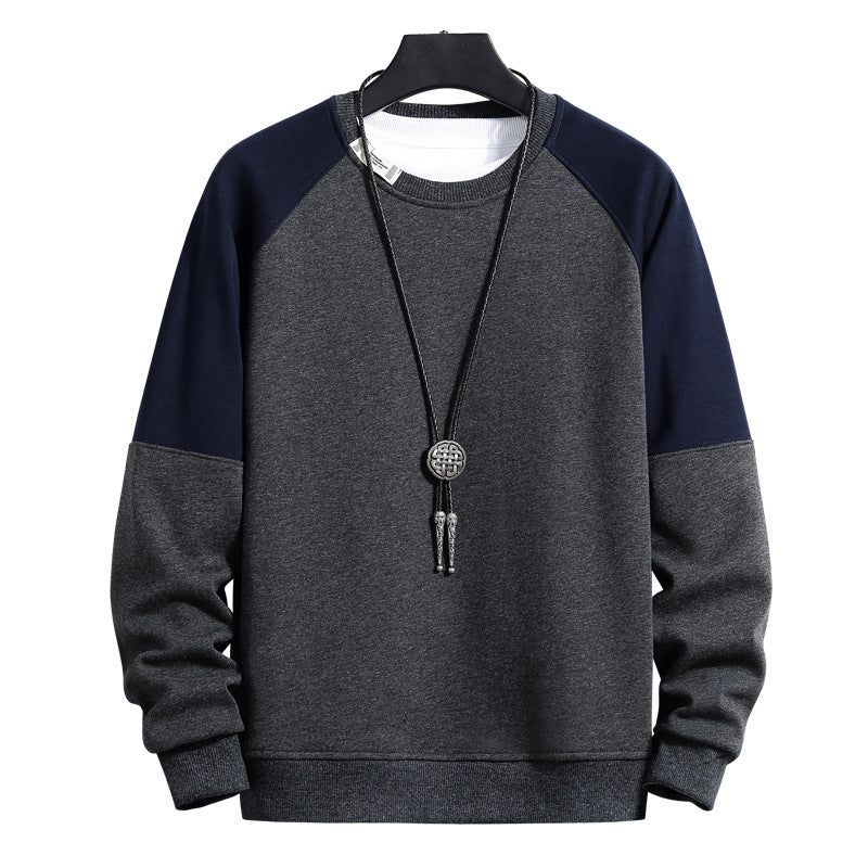 Herren modischer Sweatshirt mit Kontrastärmel Hedi-Mode
