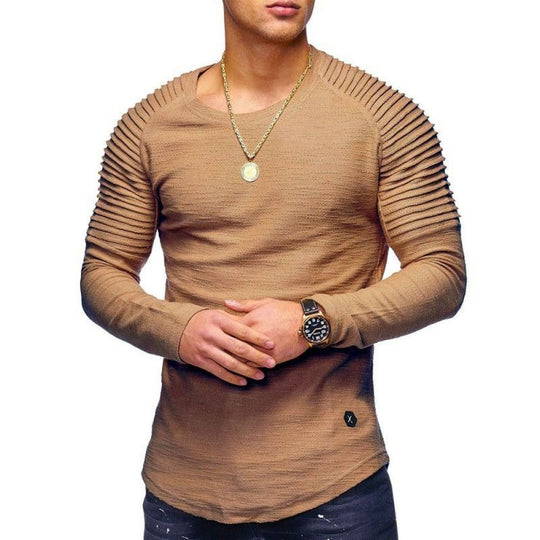 Herren Langarmshirt mit strukturiertem Design R&B