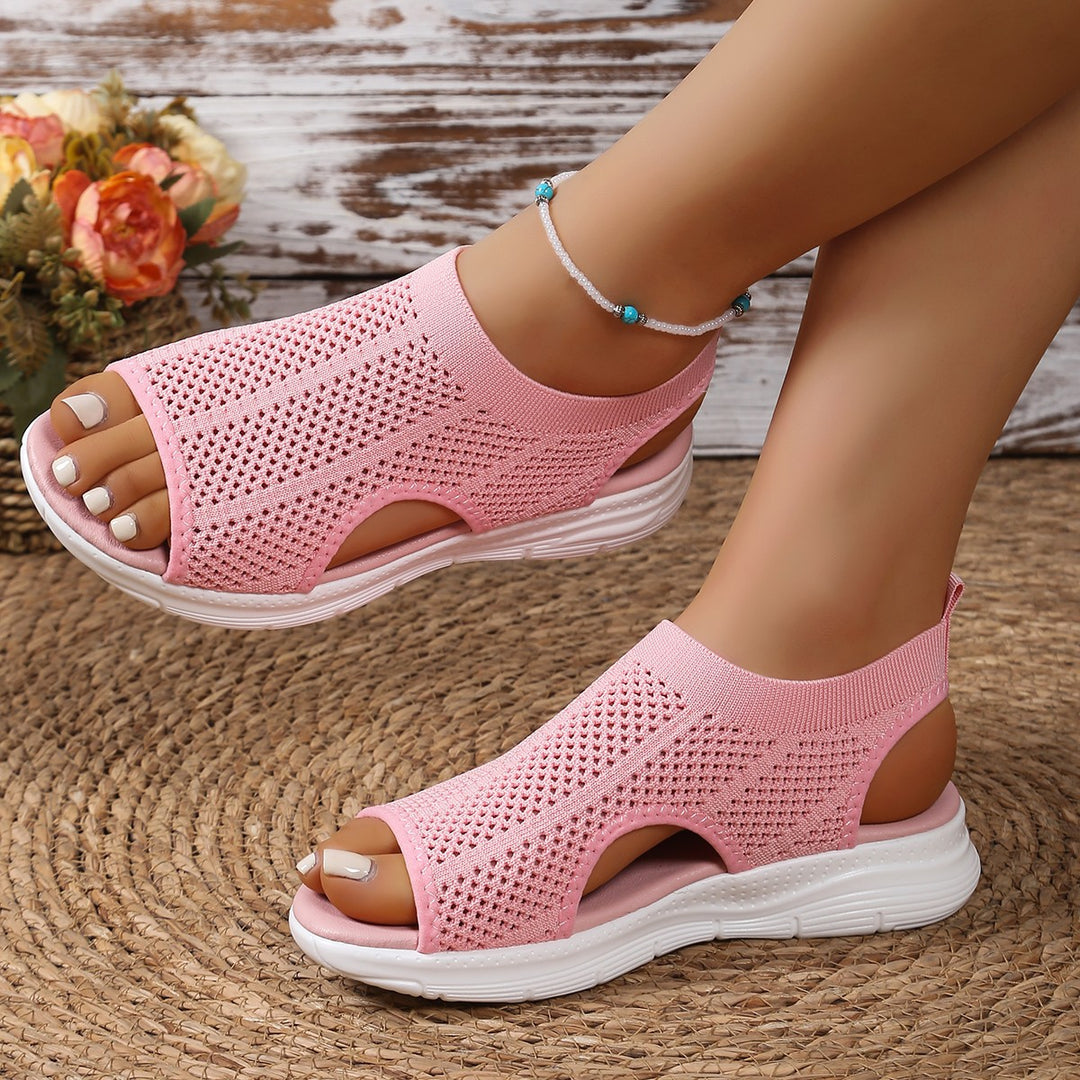 Damen atmungsaktive Badeschuhe mit rutschfester Sohle und elastischem Knöchelansatz R&B