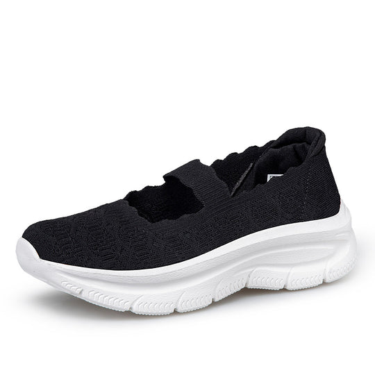Damen bequeme Slip-On Sneakers mit elastischem Riemen R&B