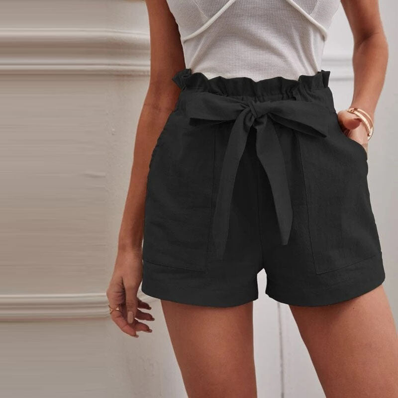 【Baumwolle】Lässige Einfarbige Shorts