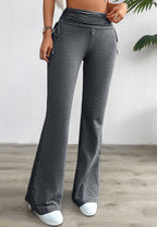 Damen Bequeme Palazzo-Hose mit elastischem Bund und lässigem Schnitt R&B