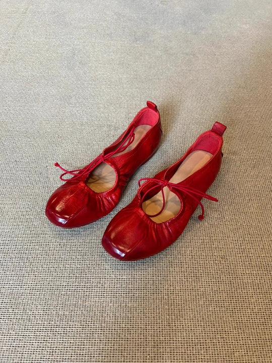 Damen Ballerina-Schuhe mit verspieltem Schnürdesign und bequemer Innensohle R&B