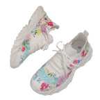 Damen Modische Sneaker mit floralem Jacquard-GewR&Be und luftiger Sohle R&B
