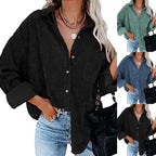 Damen Übergroße Kordbluse R&B