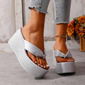 Damen Wedge-Sandalen mit modischem Schleifenakzent und komfortabler Sohle R&B