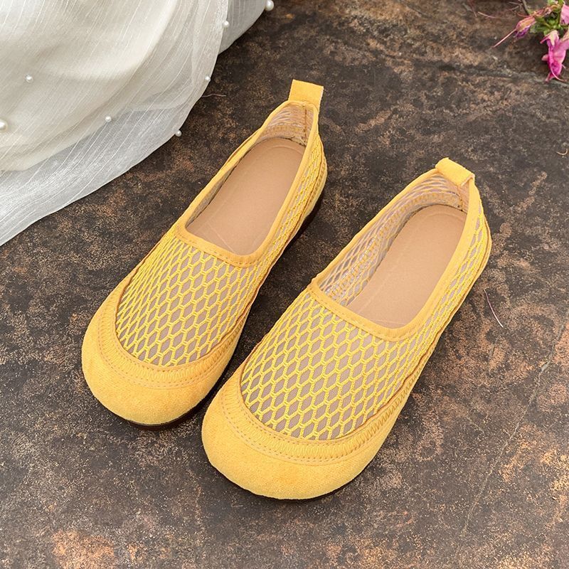 Damen luftige und elegante Ballerinas mit Netz-Obermaterial R&B