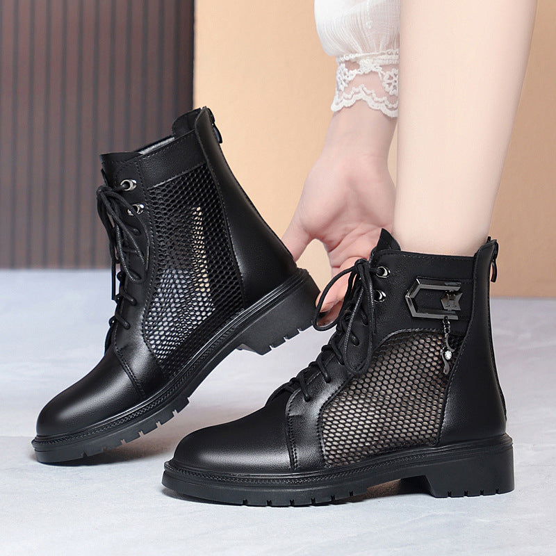 Damen Stiefeletten mit luftiger Netzstruktur und trendigem Design R&B