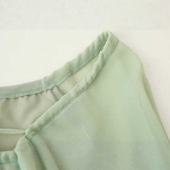 Damen Rüschen-Maxikleid mit eleganten Bindebändern und lässiger Passform R&B