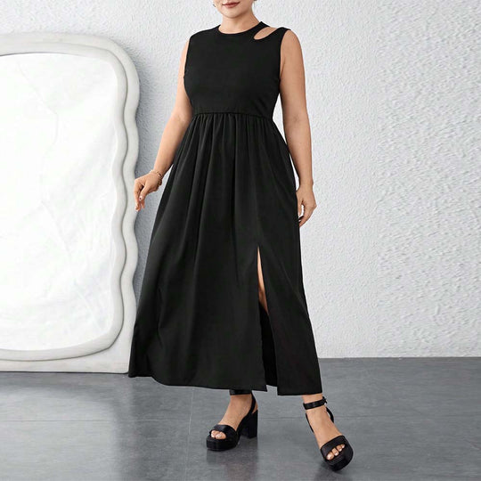 Damen Maxikleid mit seitlichem Schlitz und elegantem Design R&B