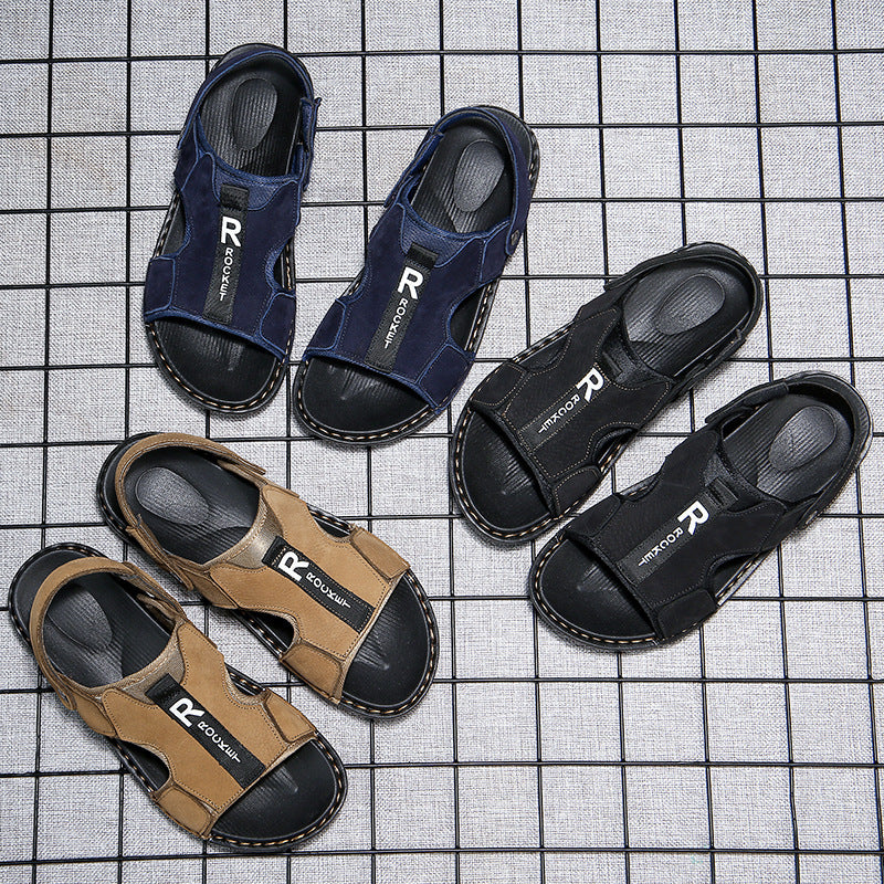 Herren Komfortable und stylische Freizeitsandalen mit verstellbarem Riemen R&B