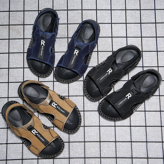 Herren Komfortable und stylische Freizeitsandalen mit verstellbarem Riemen R&B