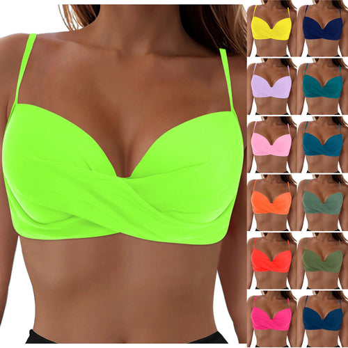 Damen Elegantes Bikinioberteil mit Wickeldesign R&B