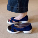 Damen Sandalen mit dekorativem Knoten und komfortabler Sohle R&B