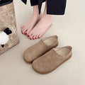 Damen rutschfeste Clogs aus weichem Veloursleder