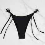 Damen Triangel-Bikini mit anpassbaren Bändern und hohen Beinausschnitten R&B