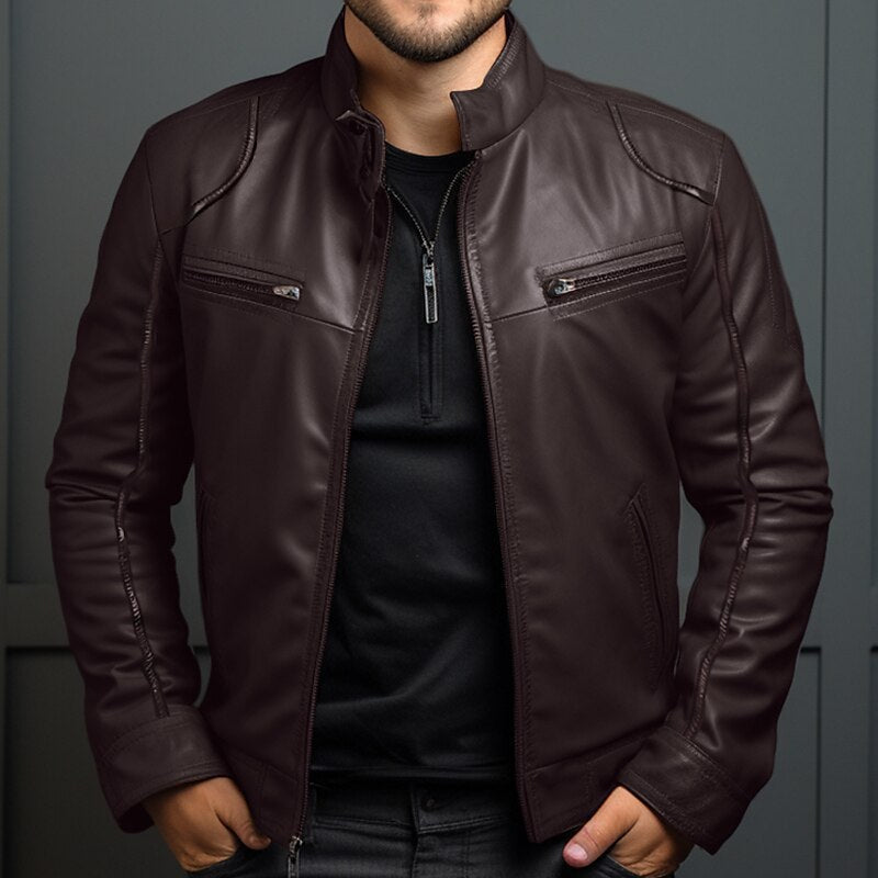 Herren Bikerjacke mit Taschen