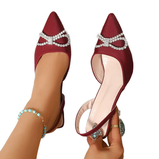 Damen Slingback-Pumps mit glamourösem Schleifenakzent R&B