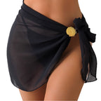Damen Strandrock mit raffiniertem Knoten und dekorativer Muschelapplikation R&B