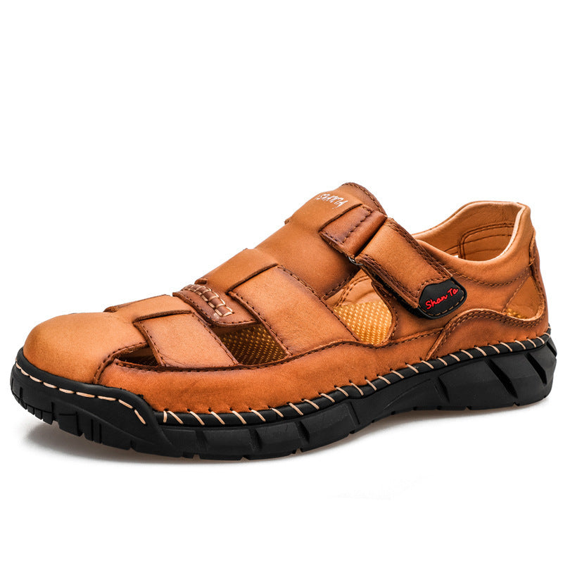 Herren Sandalen mit atmungsaktivem Leder R&B