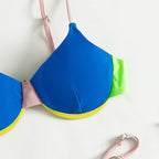 Damen Triangel-Bikini mit modischen Farbakzenten