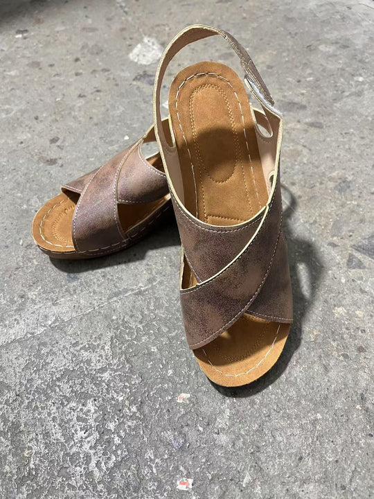 Damen modische Sandalen mit verstellbarem Riemen und anatomischem Fußbett R&B