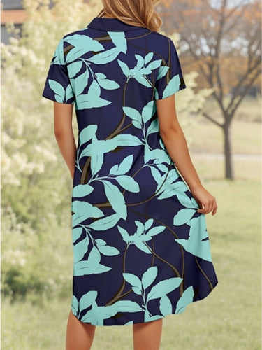 Damen Polo-Kleid mit floralem Design und komfortablem Schnitt R&B