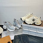 Damen Chunky Sneakers mit atmungsaktiver Mesh-Oberfläche und stabiler Sohle R&B