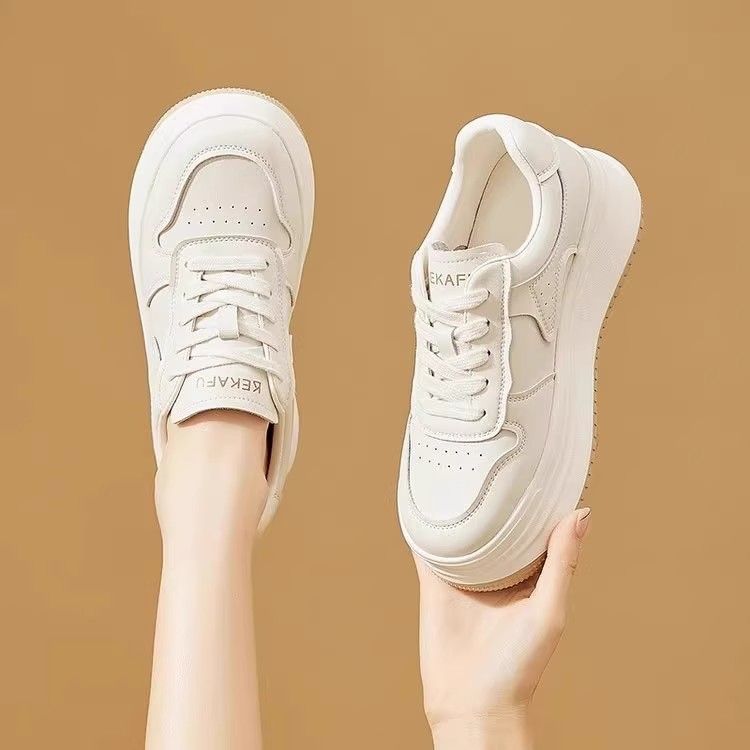 Damen Sneakers mit hoch, dämpfender Plattform und sportlichem Design