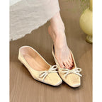 Damen Ballerina-Schuhe mit dekorativem Schleifenakzent und weicher Innensohle R&B